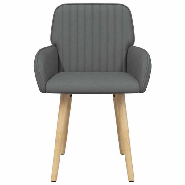 Maison Exclusive - Matstolar 4 st Mörkgrå Tyg Mörkgrå