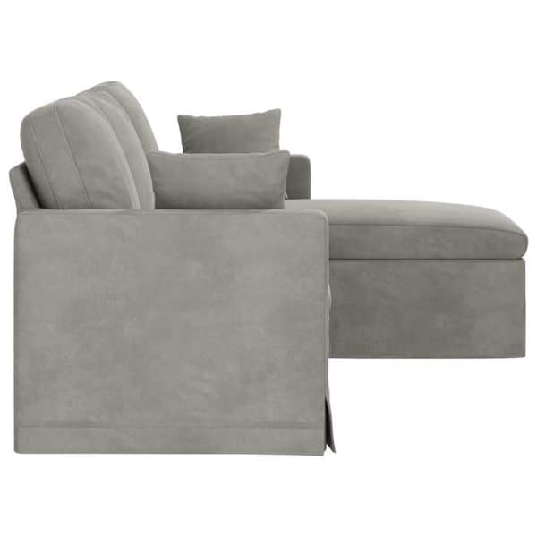 Maison Exclusive - Vaaleanharmaa sohva 178 x 134 x 80 cm samettia