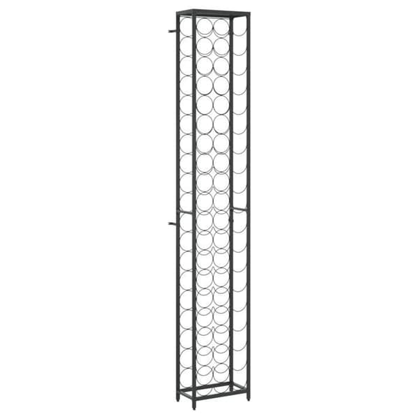 Maison Exclusive - Flaskställ för 57 flaskor svart 34x18x200cm smidesjärn