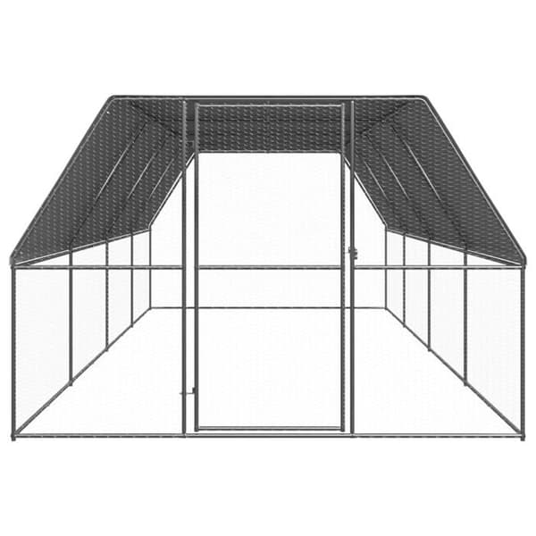 Maison Exclusive - Utomhus hönshus 3x8x2 m Galvaniserat stål