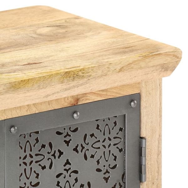 Maison Exclusive - Buffé med stålskåp 60x35x75 cm Solid mangoträ