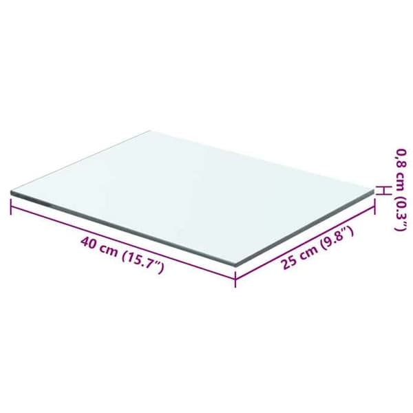 Maison Exclusive - Hyllpaneler 2 st Glas Transparent 40 x 25 cm Transparent