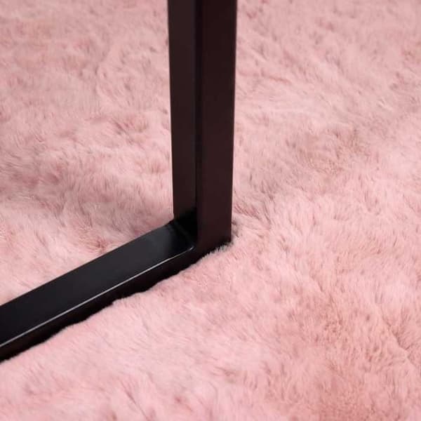 Matto - MAISON EXCLUSIVE - OLITE - Tekoturkki polyesteri - Vaaleanpunainen - 60 x 110 cm Ros