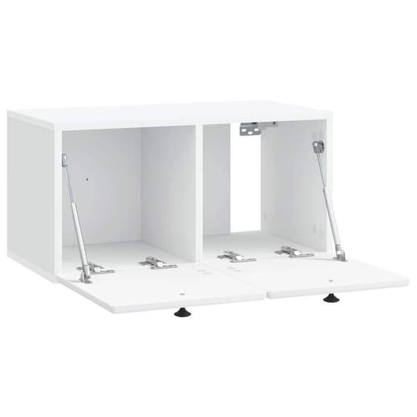 Maison Exclusive - Väggmonterad TV-möbel 59,5 x 31 x 30 cm Vit Ingenjörsträ Vit