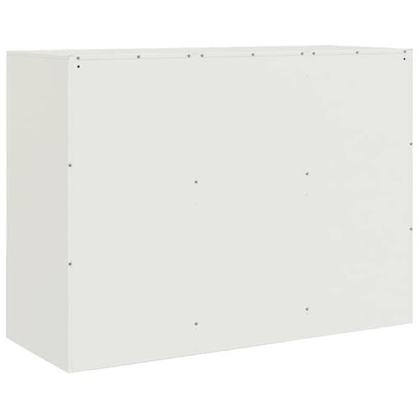 Maison Exclusive - Hvidt buffet 99x39x73 cm stål Vit
