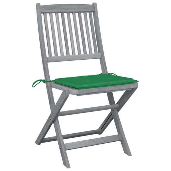 Maison Exclusive - Fällbara utomhusstolar set om 6 och kuddar i akaciaträ