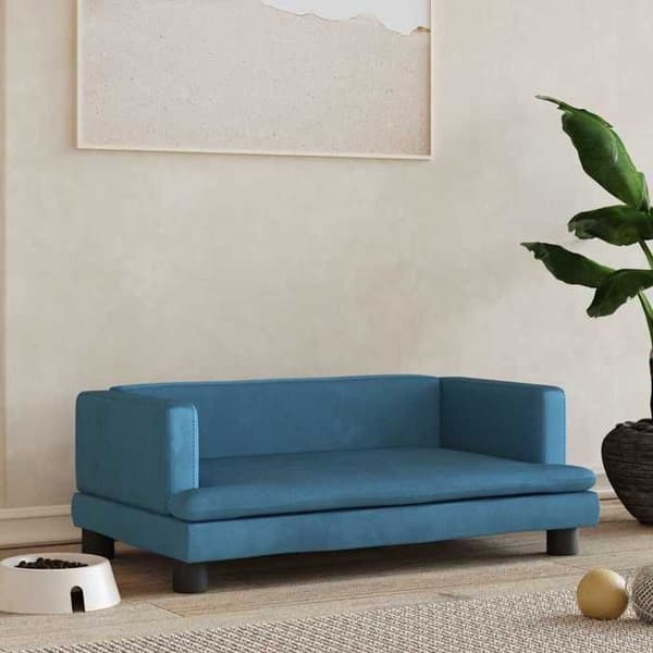 Maison Exclusive - Hundeseng blå 80x45x30 cm velour blå