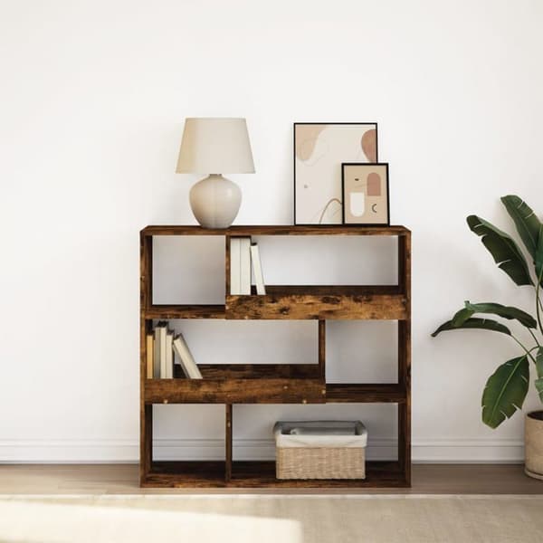 Maison Exclusive - Bibliotek/Rumseparator i røgfyldt eg 100x33x94,5 cm