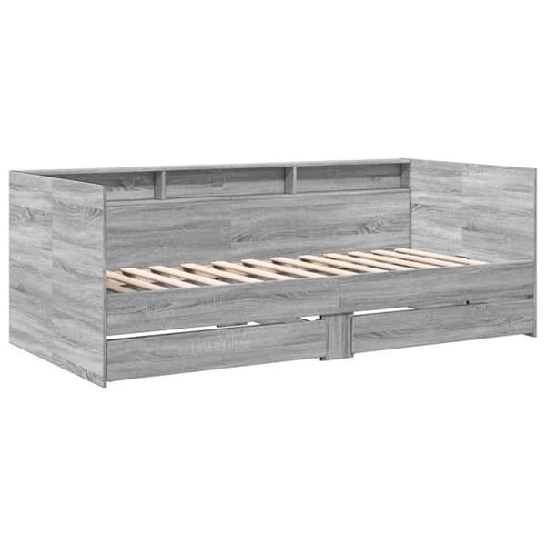 Dagseng - MAISON EXCLUSIVE - Maison Exclusive - 90 x 190 cm - Sonoma grå - 2 skuffer Sonoma grå