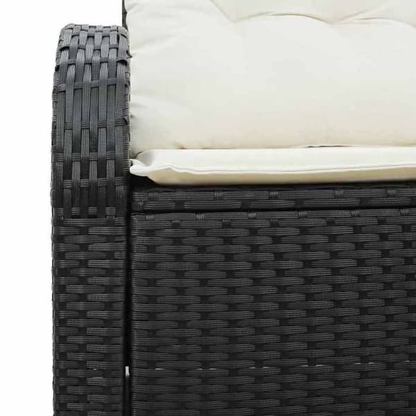Havemøbel - EKSKLUSIV HUS - 124 x 62 x 69 cm - Sort - Poly rattan - Stålramme Svart