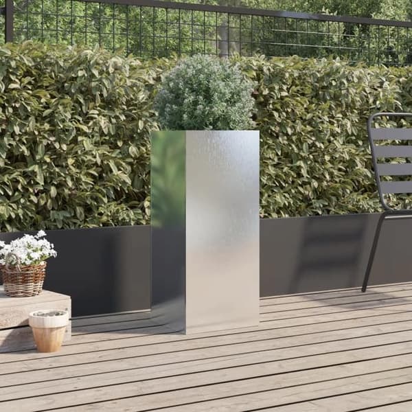 Maison Exclusive - Silverfärgad kruka 32x29x75 cm rostfritt stål