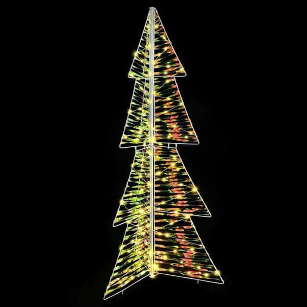 Juletræ - EKSKLUSIV HUS - 150 cm - 160 LED - Varm hvid - USB-strøm Vit varm