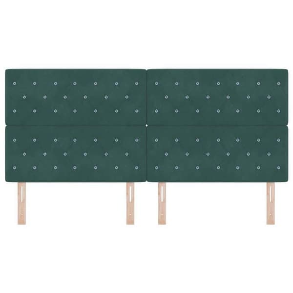 Maison Exclusive - Mörkgrön sänggavel 200 cm Sammet