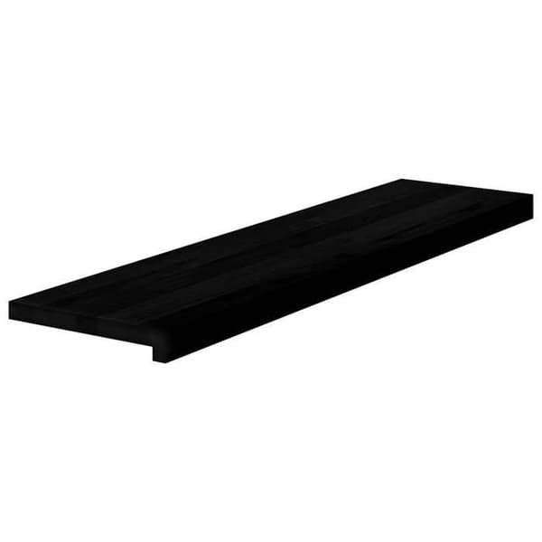 Trappe - EKSKLUSIV HUS - 100x25x2 cm - Massiv eg - Brun-sort - Sæt af 2 brun-svart