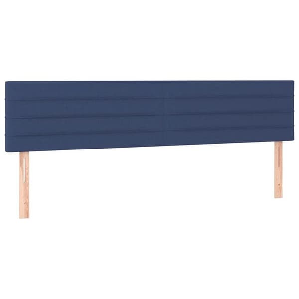Maison Exclusive - Sengebund med lameller og madras Blå 200x200 cm Stof