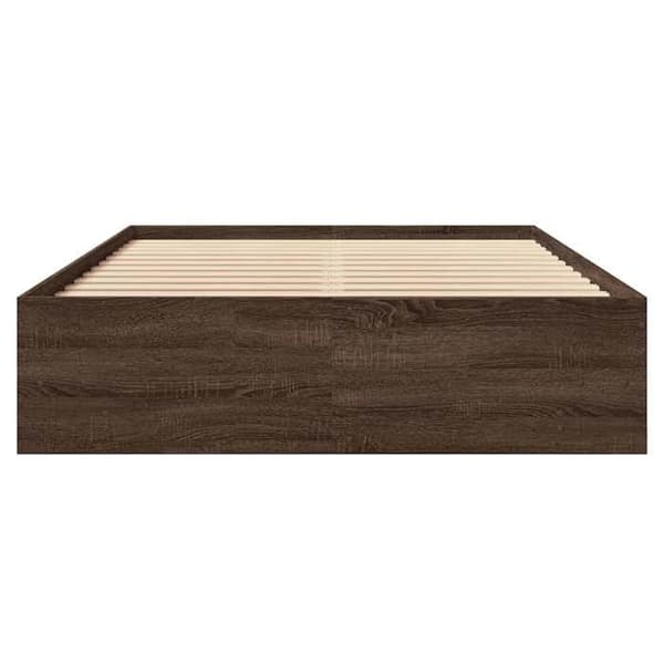 Maison Exclusive - Sengestel uden madras i brunt egetræ 140x200 cm Brun ek