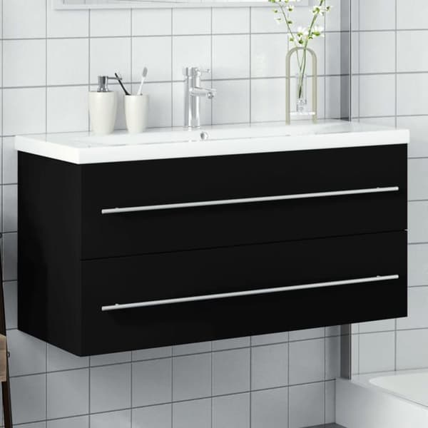 Maison Exclusive - Badeværelsesskab med integreret sort vask