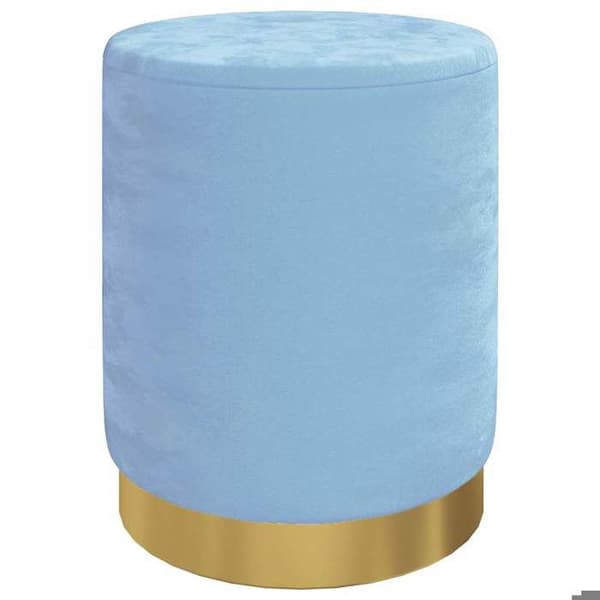 Maison Exclusive - Pyöreä säilyty stool Vaaleansininen Sametti 31 x 37 cm Ljusblå