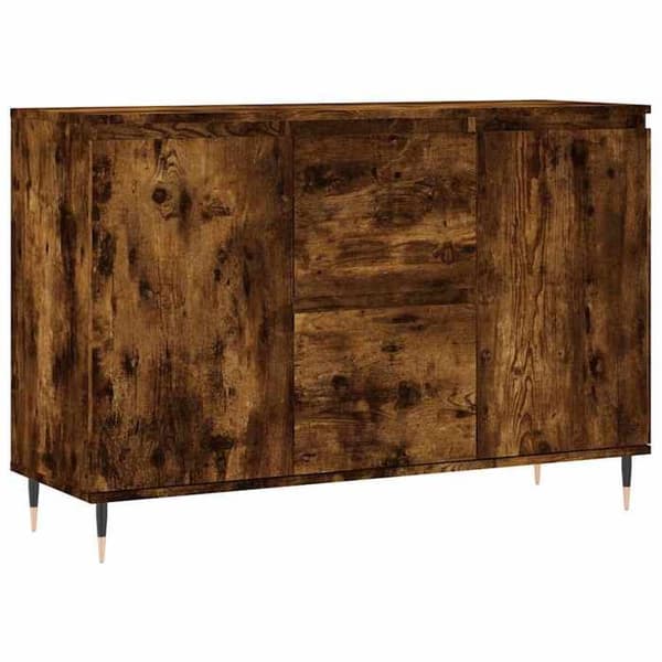 Maison Exclusive - Buffé ek rökig 101,5x35x70 cm ingenjörsträ