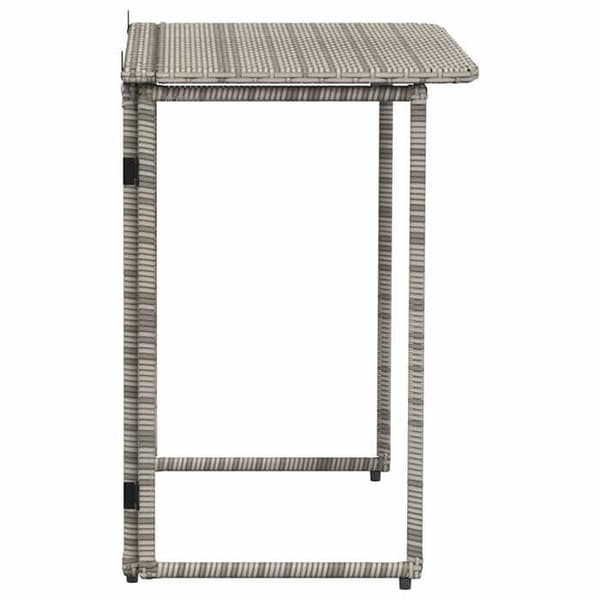 Maison Exclusive - Harmaa taitettava puutarhapöytä 90 x 51 x 75 cm polyrottinkia