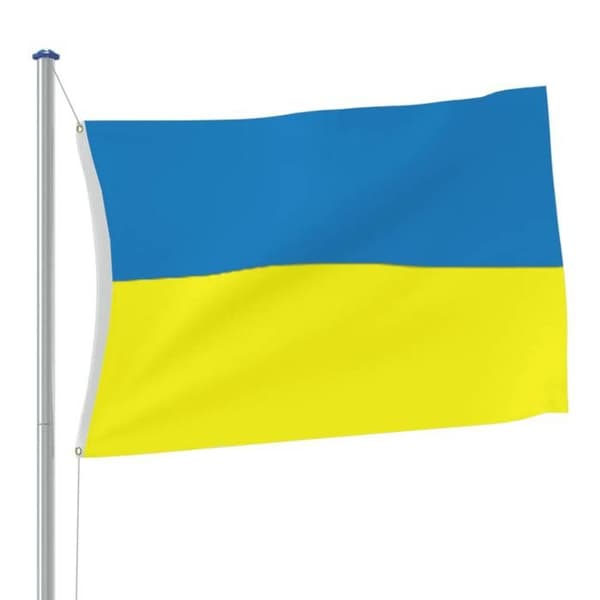 Flagga - Exklusivt Hem - Ukraina - 90 x 150 cm - 68D polyester - Messingöglor blått och gult