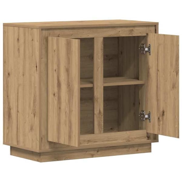 Maison Exclusive - Buffé i hantverksmässig ek 80 x 40 x 75 cm Ingenjörsträ