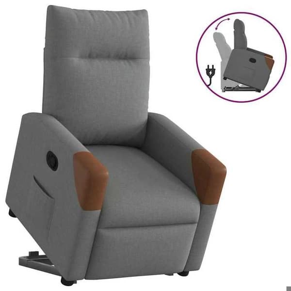 Maison Exclusive - Grått tyg reclinerfåtölj Mörkgrå