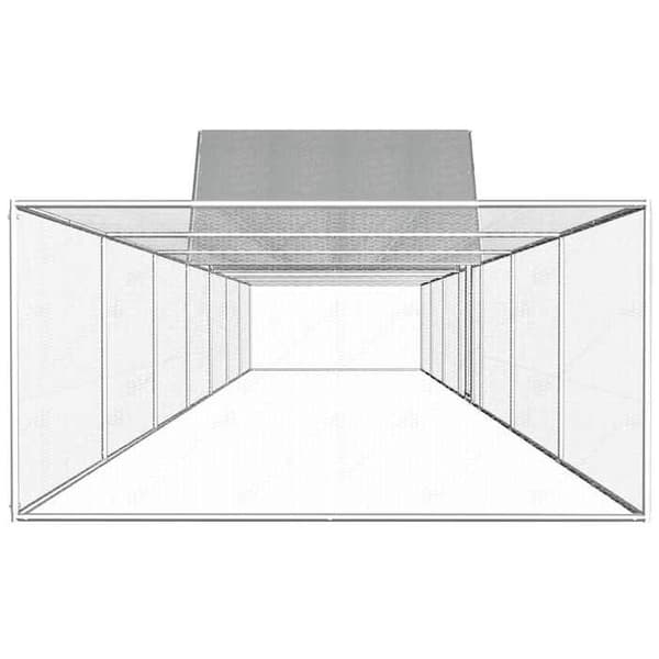 Maison Exclusive - Kanala 14 x 2 x 2 m Galvanoitu teräs silver-