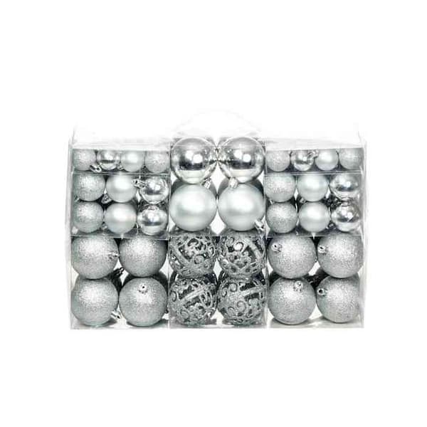 Julkulor - Exklusivt Hem - 3/4/6 cm - Silver - 100 st silver-