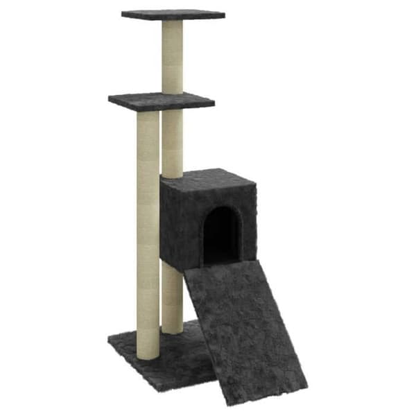 Maison Exclusive - Kattträd med sisal klöstrumpor Mörkgrå 92 cm Mörkgrå