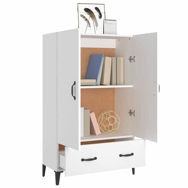 Maison Exclusive - Buffé hög Vit 70x31x115 cm Ingenjörsträ