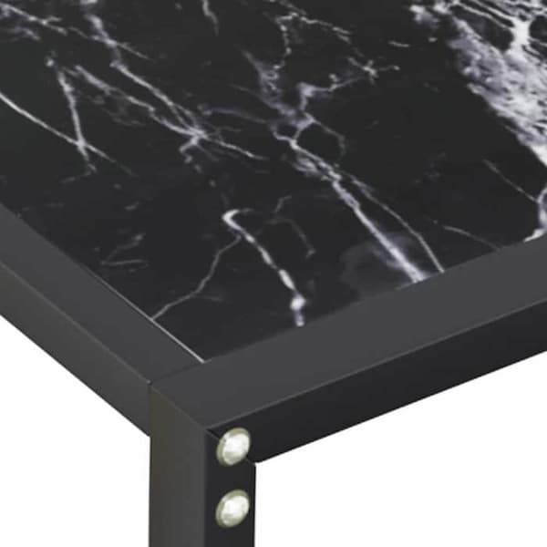 Maison Exclusive - Konsolbord Marmor sort 180x35x75,5 cm Tempereret glas