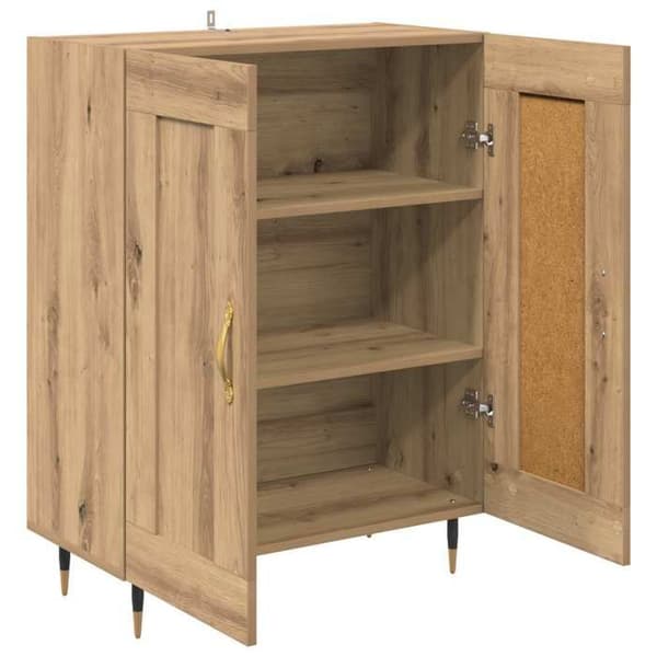 Maison Exclusive - Buffet i håndlavet egetræ 69,5 x 34 x 90 cm Ingeniørtræ