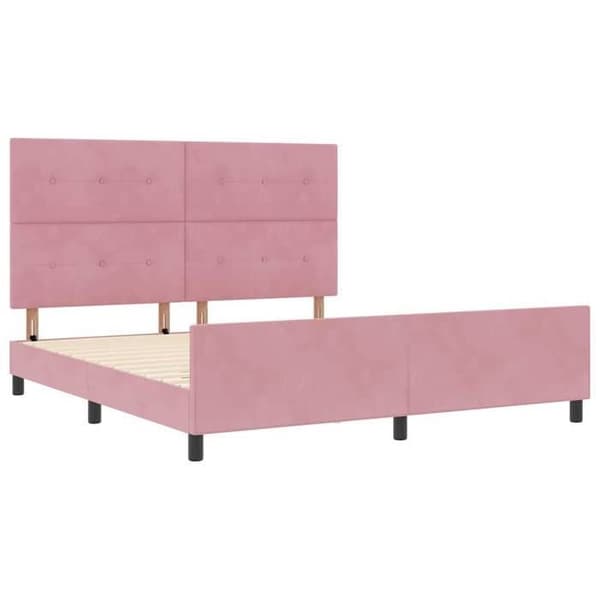 Maison Exclusive - Jousipatja ruusupäällysteellä 180 x 200 cm Sametti