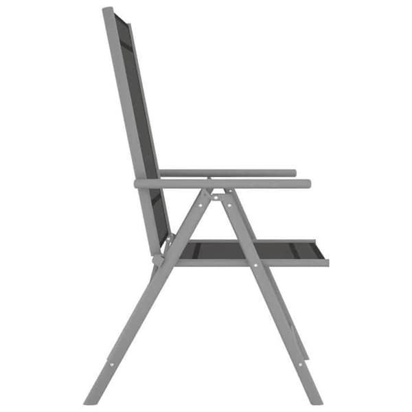 Maison Exclusive - Fällbara stolar 2 stycken Textilène Svart Svart