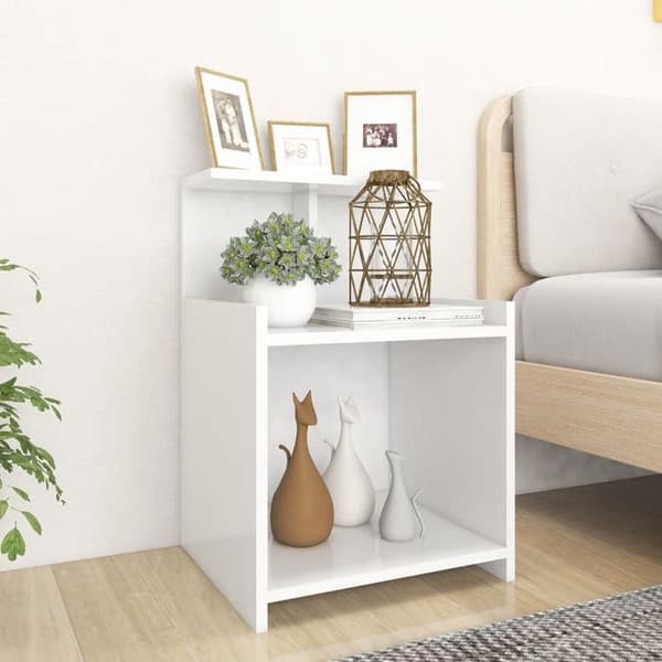 Maison Exclusive - Sängbord 2 st vit 40x35x60 cm ingenjörsträ Vit
