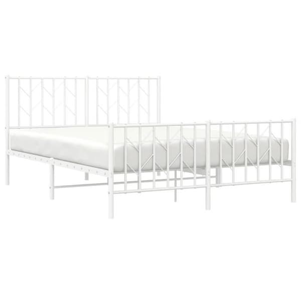 Sengestel - EKSKLUSIV HUS - Klassisk - Metal - Hvid - 140x190 cm Vit