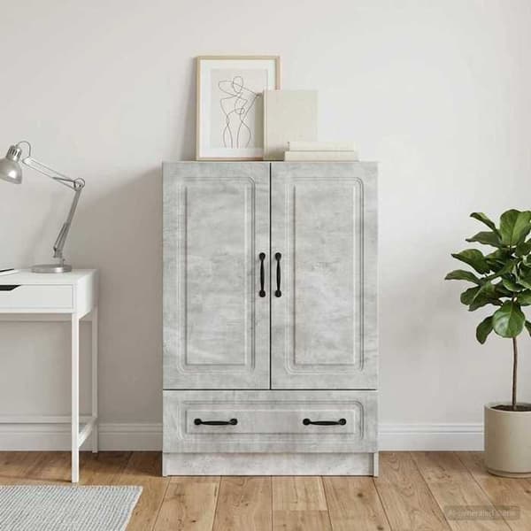 Maison Exclusive - Buffet Grå beton 66 x 34,5 x 92 cm Ingeniørtræ