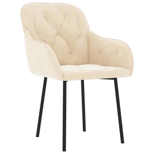 Maison Exclusive - Matstolar set om 2 Creme Sammet