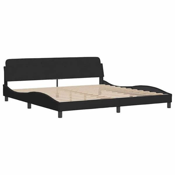 Maison Exclusive - Dover musta sänkykehys 200x200 cm sametti