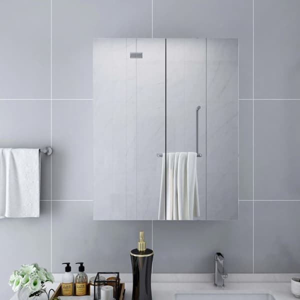 Maison Exclusive - Badeværelsesspejlskab Hvid 60x15x75 cm MDF