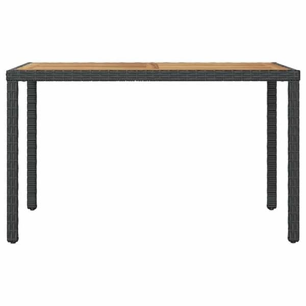 Maison Exclusive - Havebord Sort og brun 123x60x74cm Solid akacietræ svart och brun