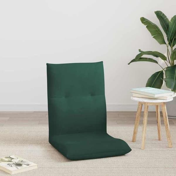 Maison Exclusive - Säädettävä lattiatuoli Tummanvihreä Sametti
