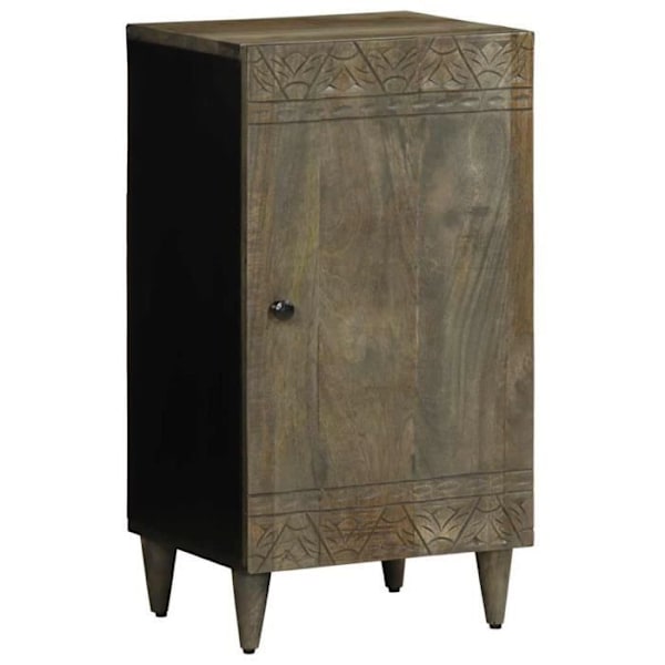 Buffet 40x33x75 cm i massiv mangotræ Svart