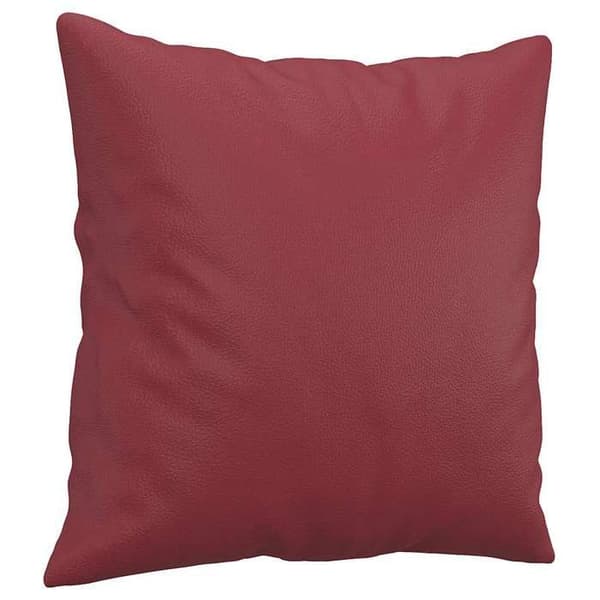 Maison Exclusive - Soffa 2 platser med bordeaux kuddar 140 cm konstläder