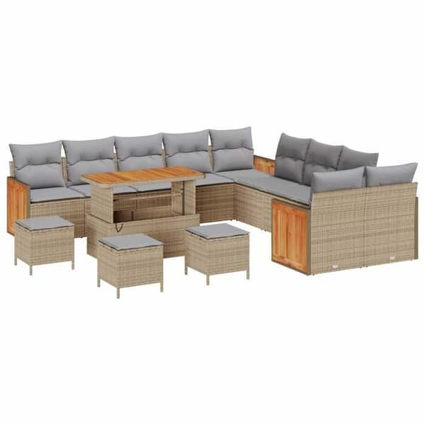 Maison Exclusive - 18-delars trädgårdsoff-set 11-sits
