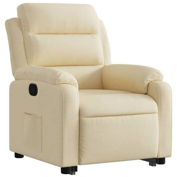 Maison Exclusive - Recliner Fåtölj Creme Tyg Grädde