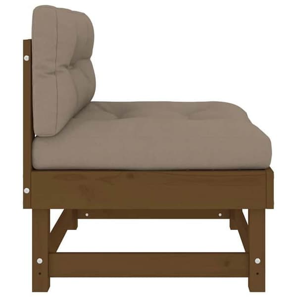Maison Exclusive - Centrala soffor med kuddar 2 st honung brun