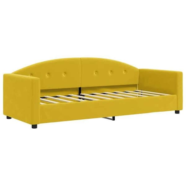 Maison Exclusive - Sängsoffa utan madrass gul 80x200 cm sammet Gul