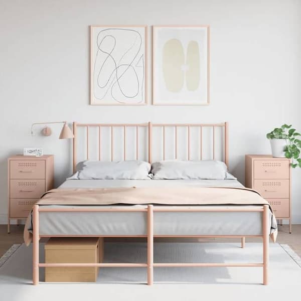 Maison Exclusive - Natborde 2 stk. rosa 36x39x68 cm stål